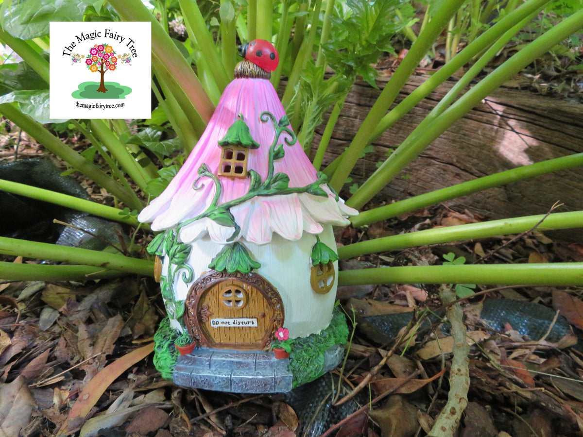 Solar Pink Flower Fairy House image 3