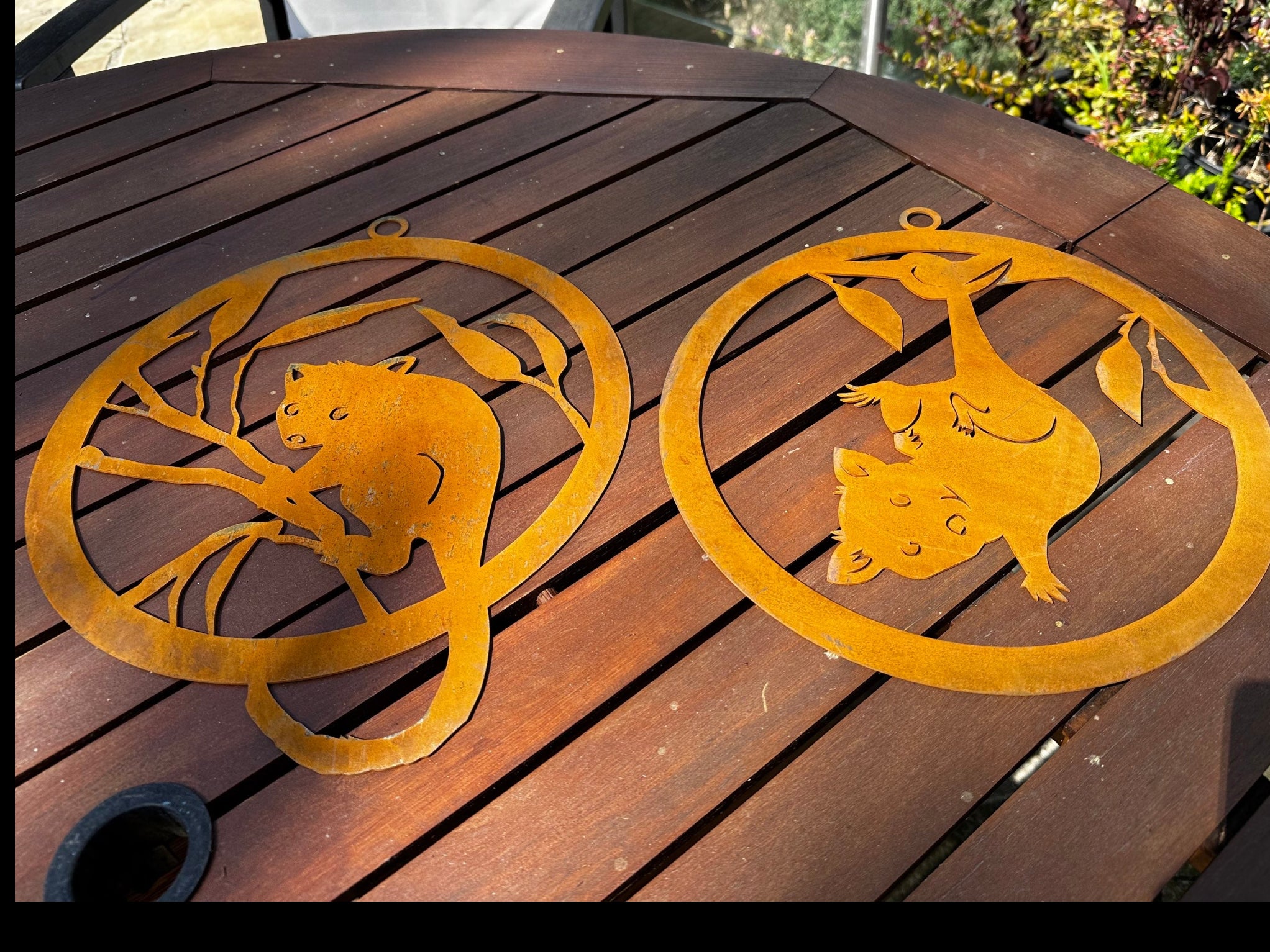 Possum corten ring wall art decor image 3