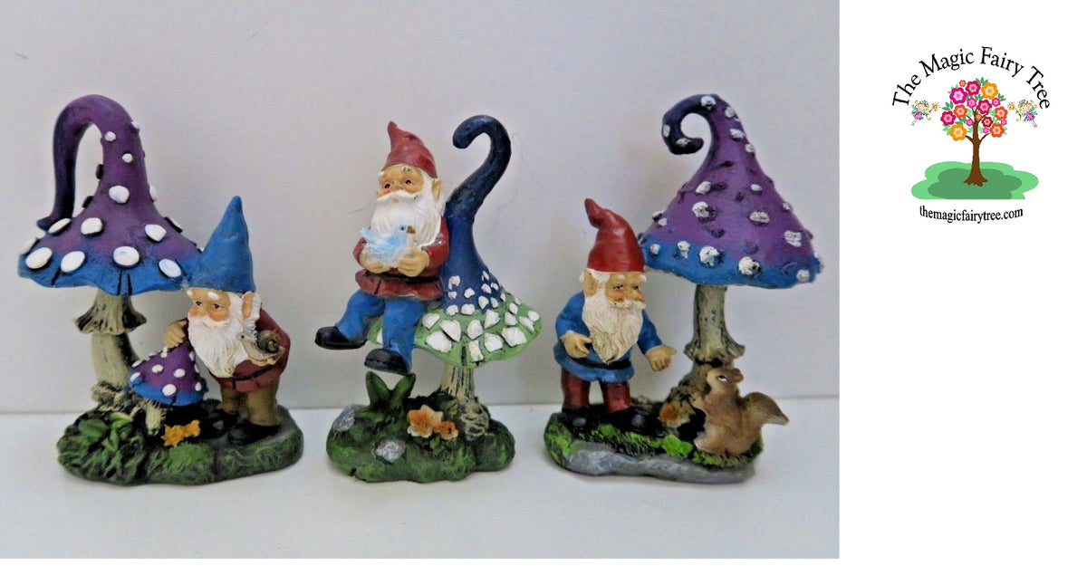 13cm polyresin mushroom with gnome image 0