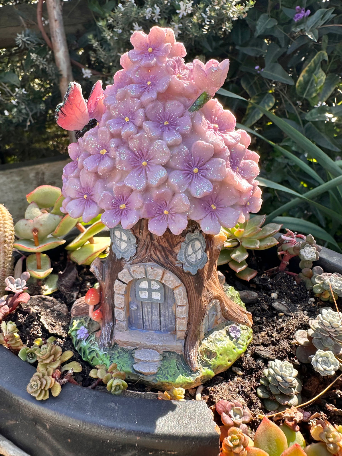 14cm Flower Roof Fairy Treehouse