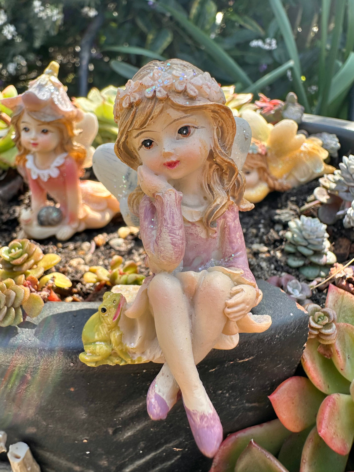 Flower Fairy Sitting Garden Fairy