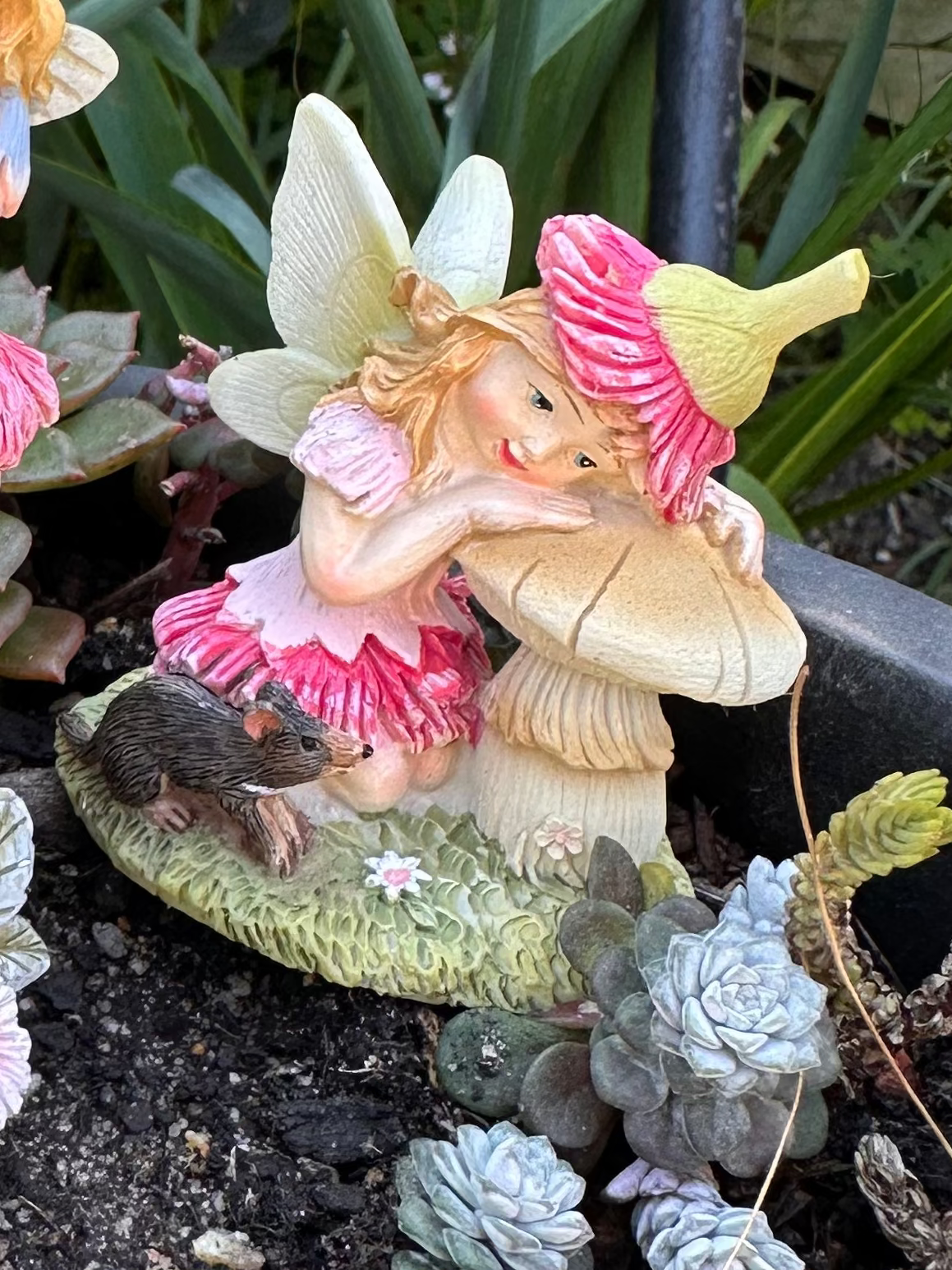 The Aussie Fairies - Gum Blossom Fairy with Tasmanian Devil