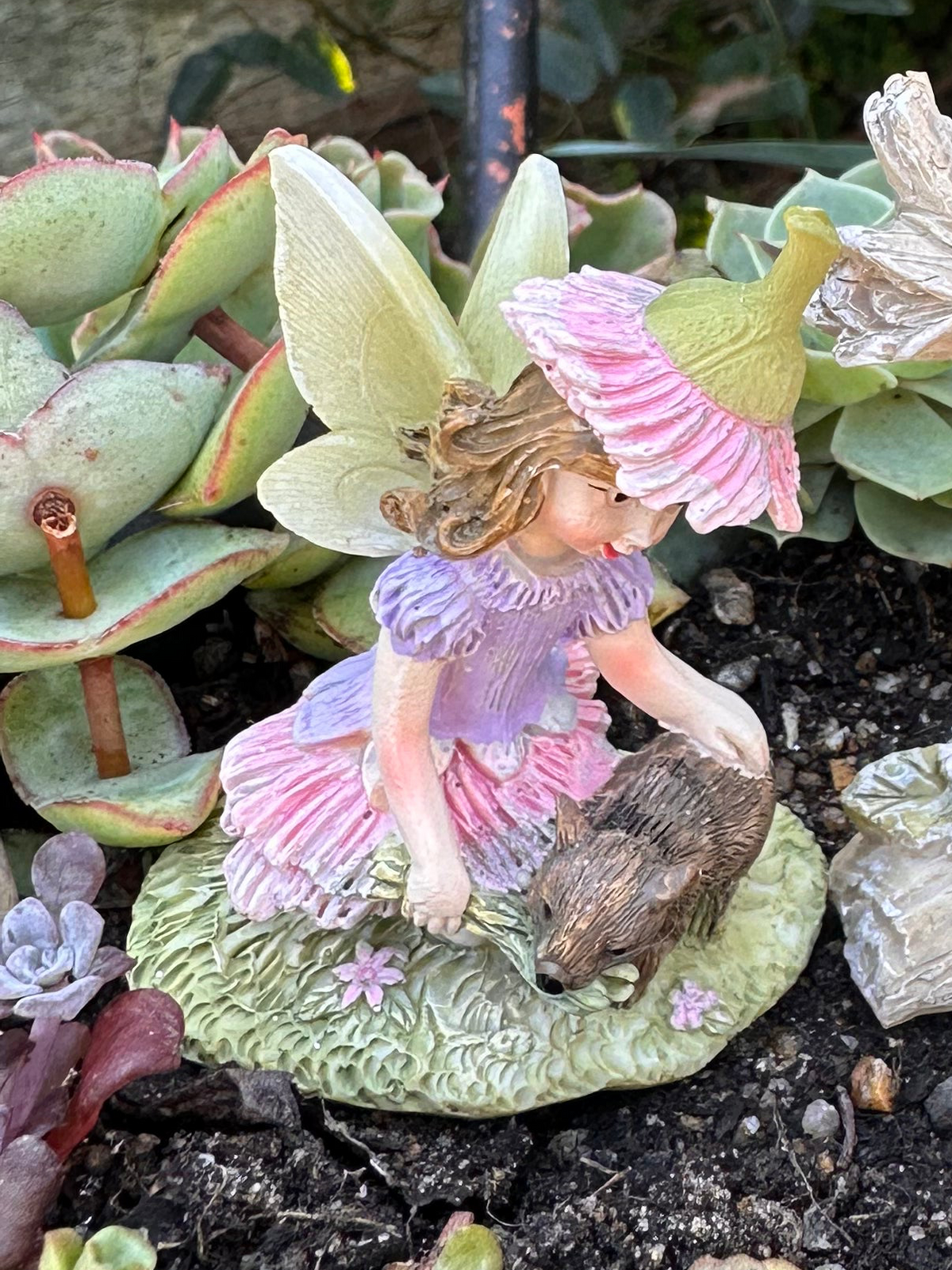 The Aussie Fairies - Gum Blossom Fairy with Wombat