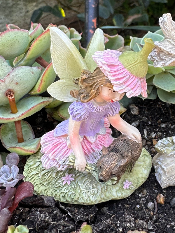 The Aussie Fairies - Gum Blossom Fairy with Wombat