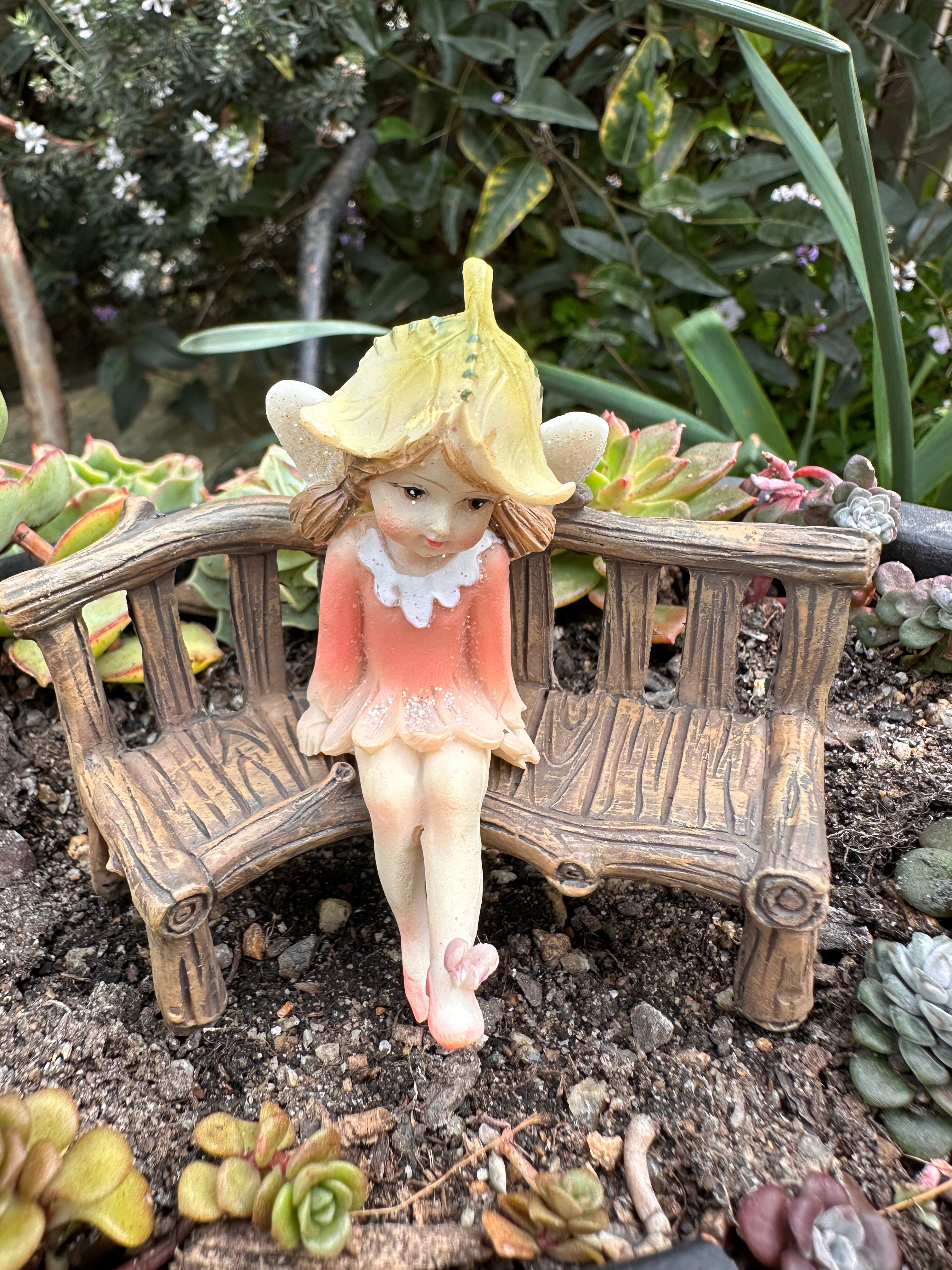 Rustic Log Garden Bench