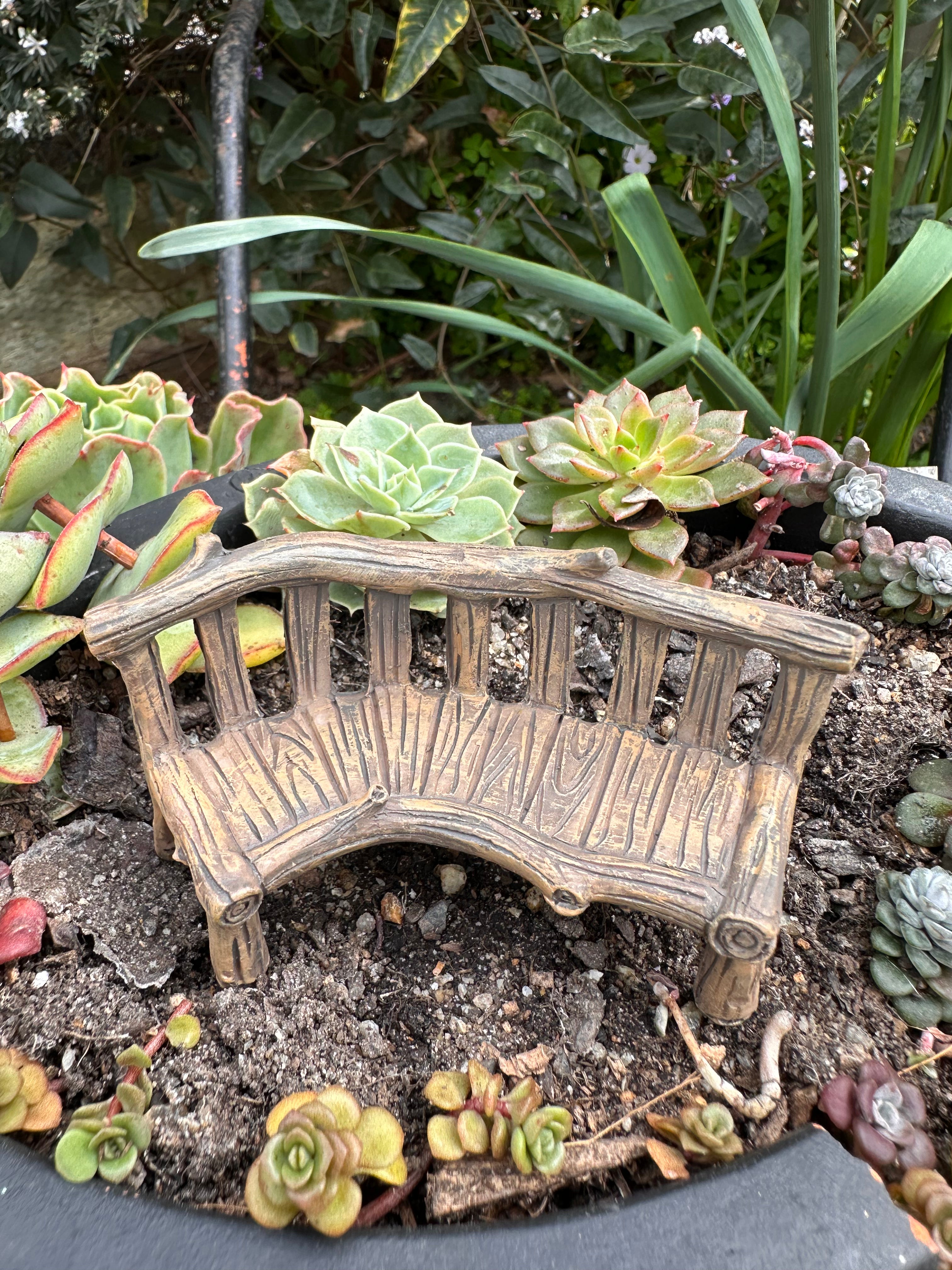 Rustic Log Garden Bench