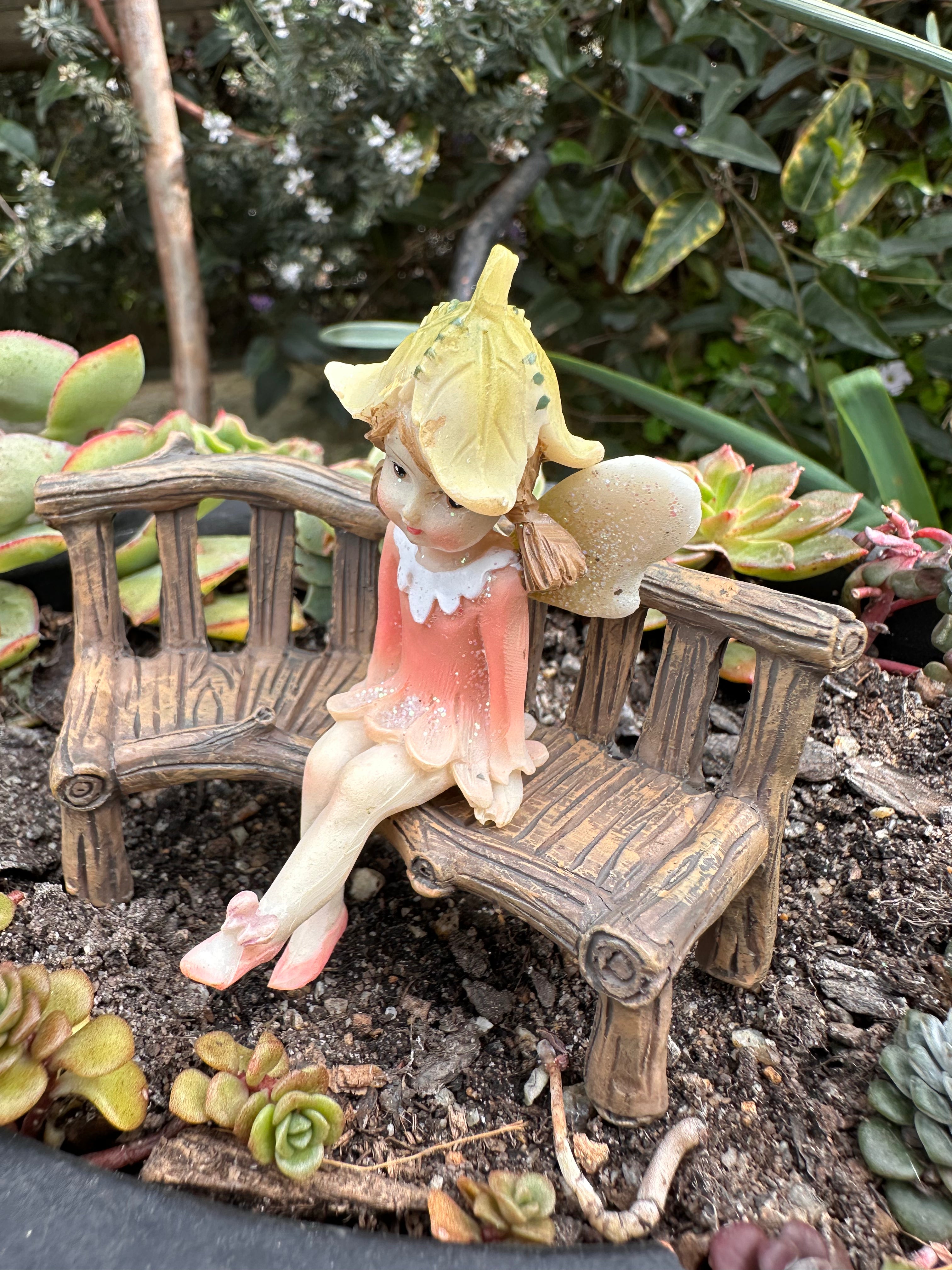 Rustic Log Garden Bench