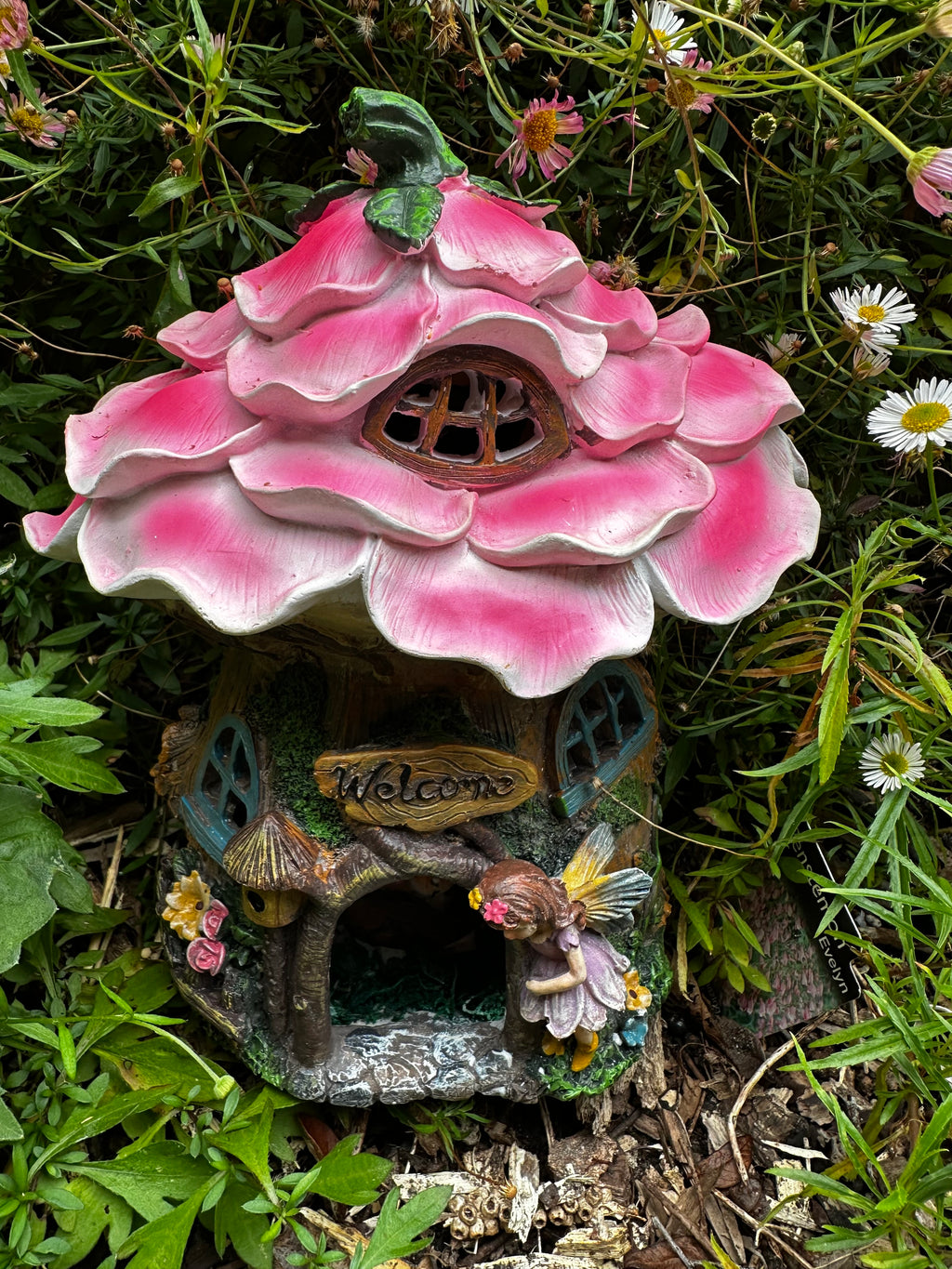 Solar fairy flower hollow house
