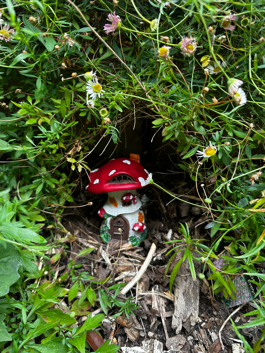 10cm red mushroom fairy house