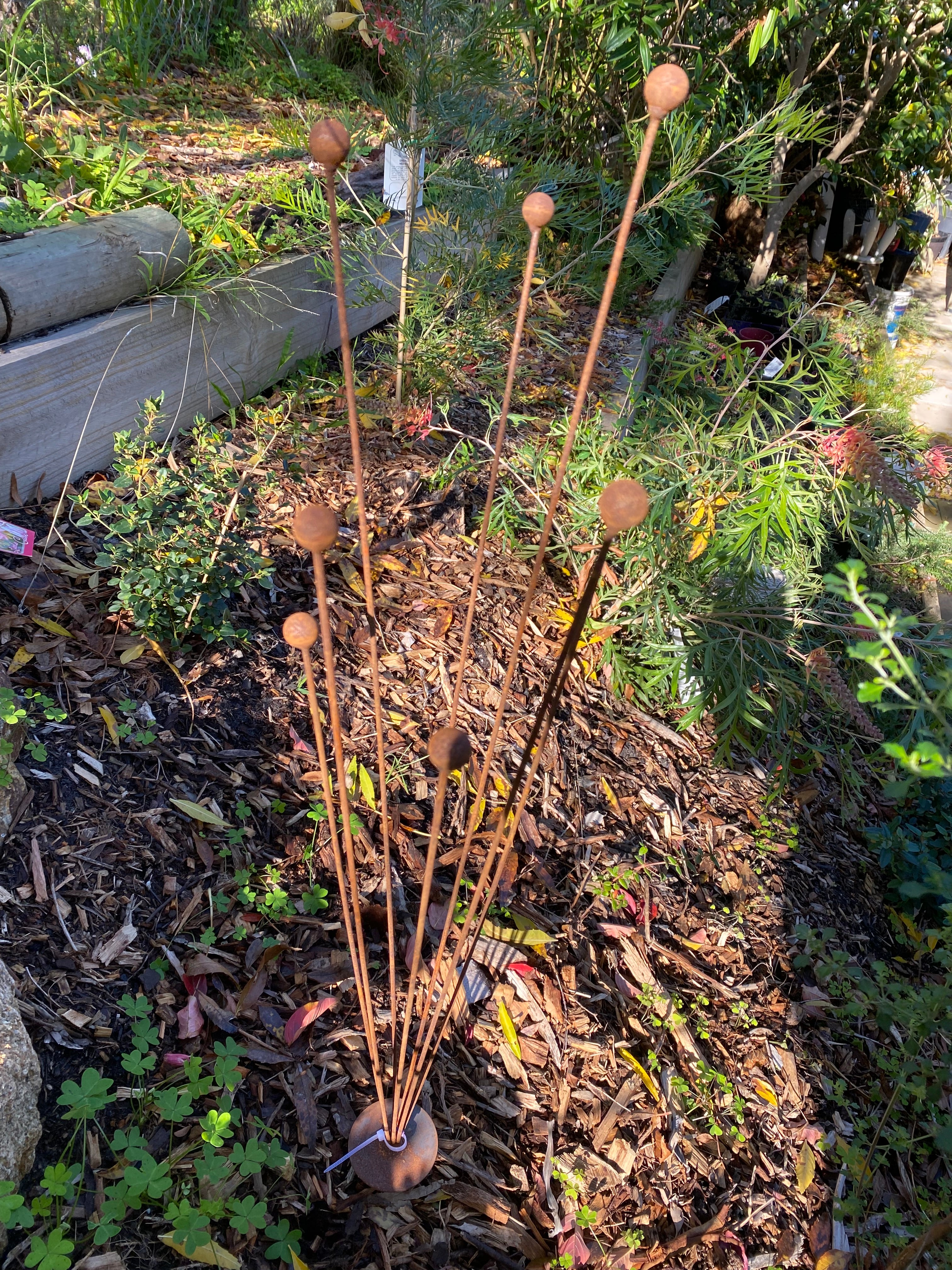 Rustic Knobby Club Rush Kinetic Garden Art image 0