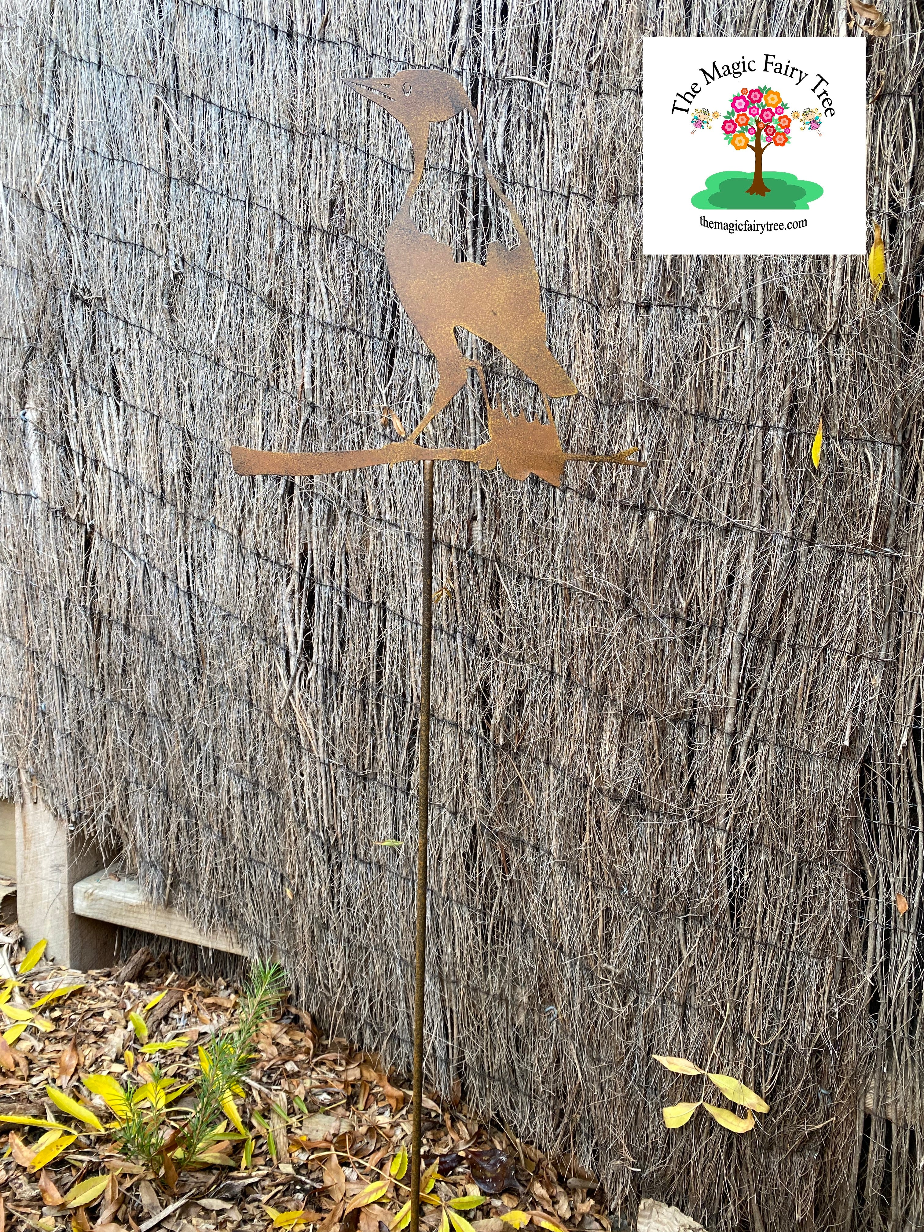 Tall Magpie rusty metal stake image 0