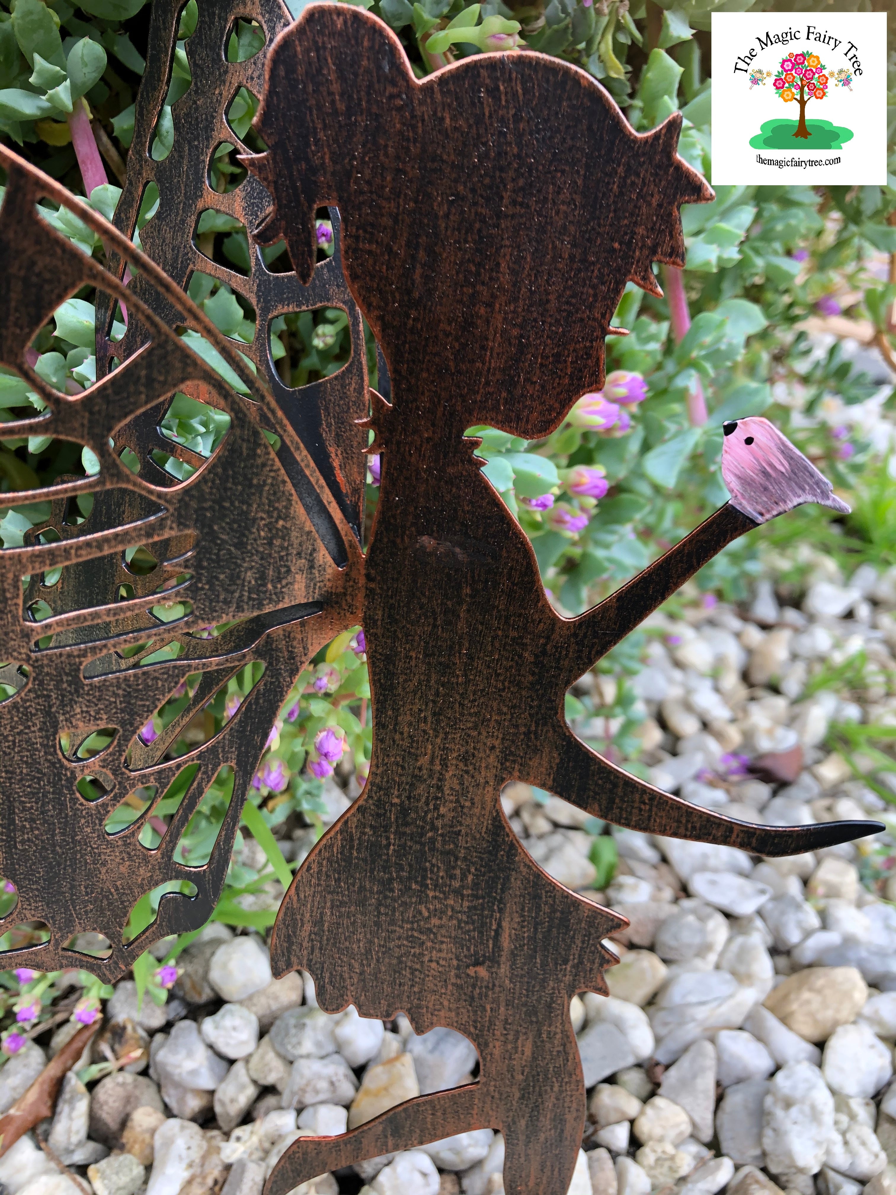 3D Butterfly Wings Metal Fairy Stake image 1