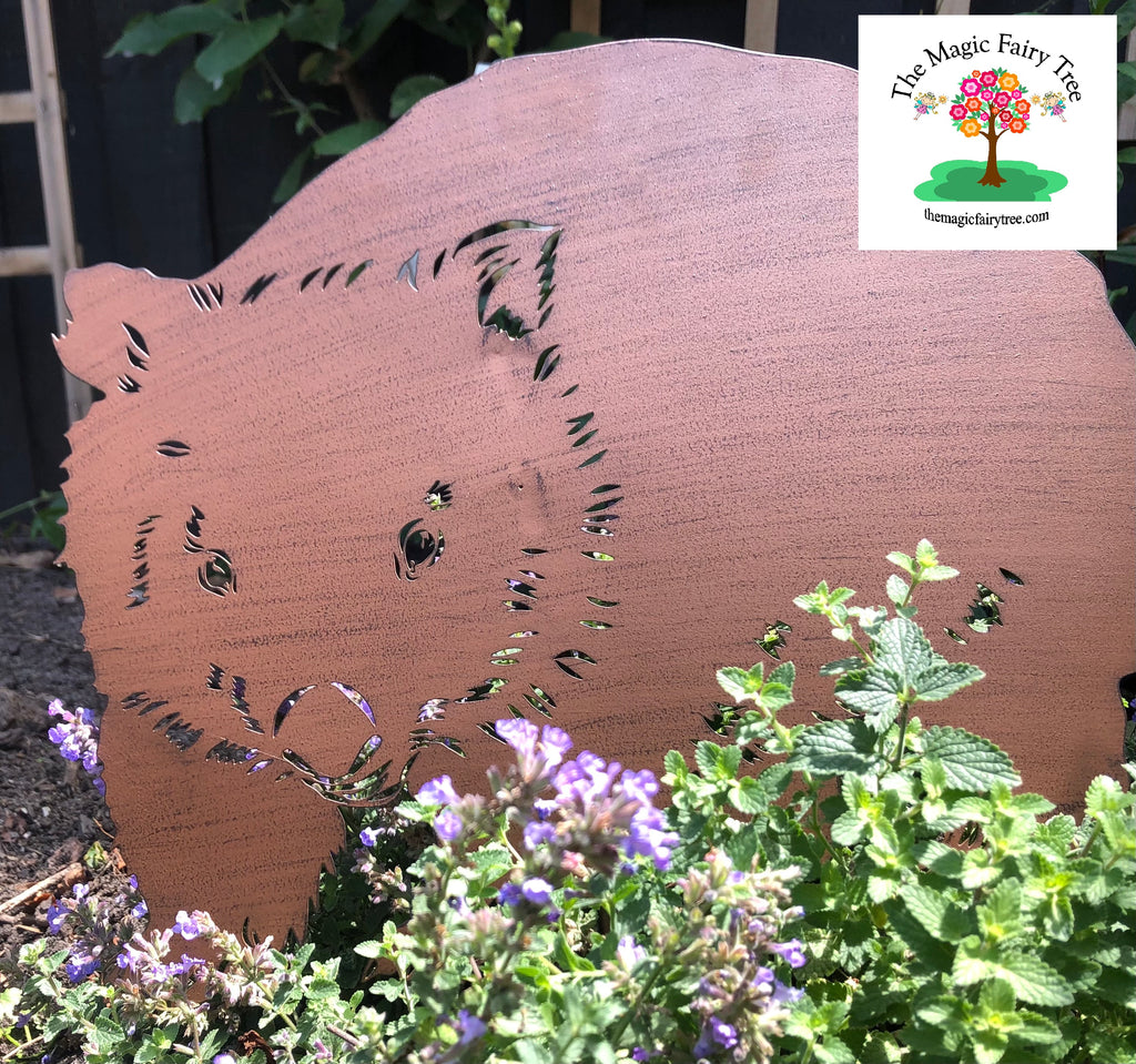 Metal Wombat Garden Stake image 2