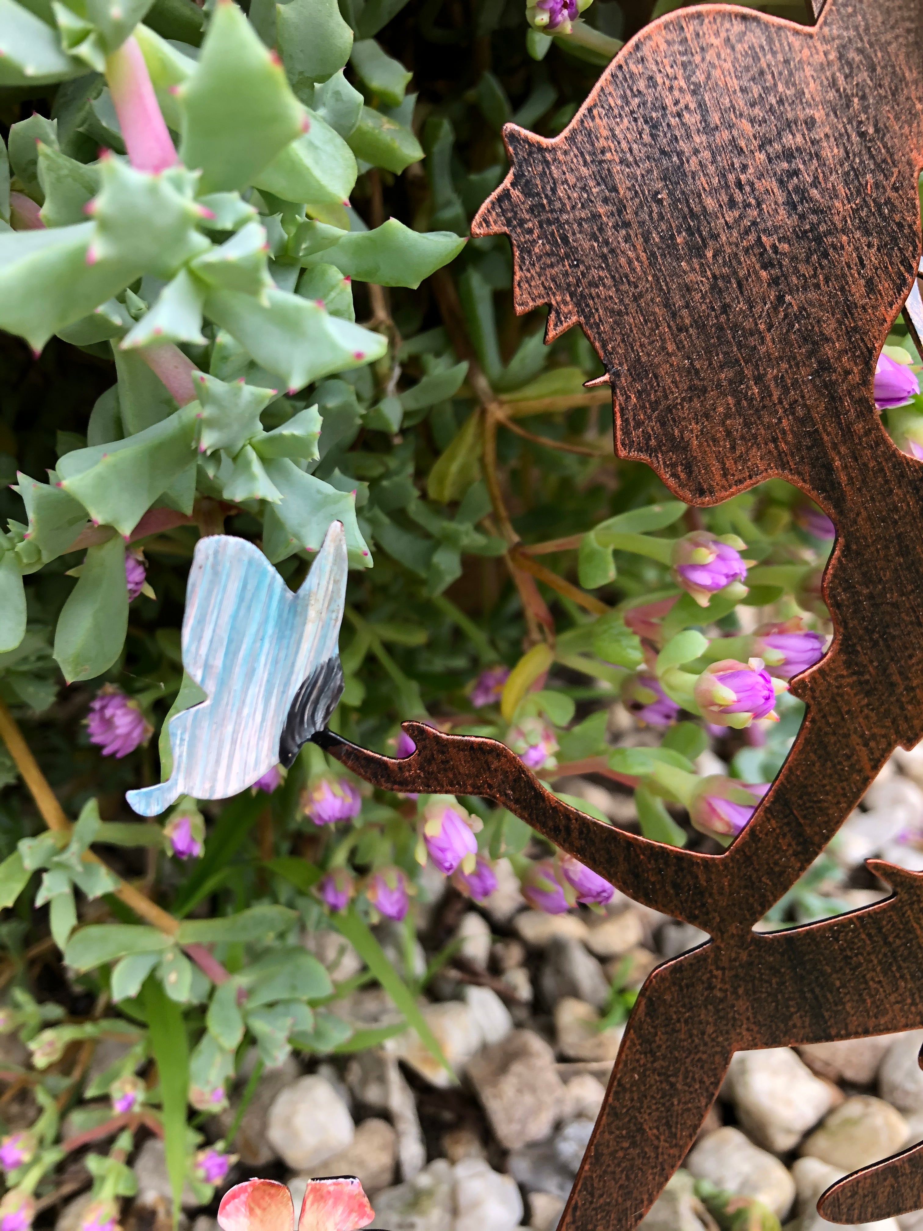 Welcome Metal Fairy Stake with 3D butterfly wings image 2