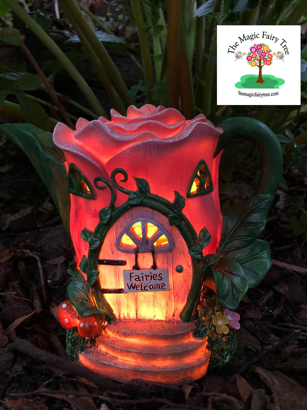 Solar Pink Rose Teapot House image 3