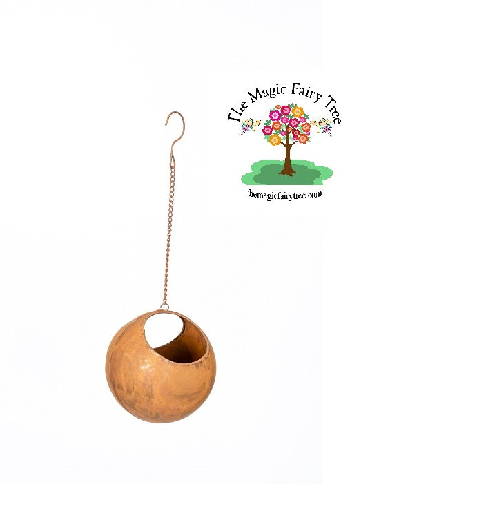 Rust Ball Hanging Planter image 2