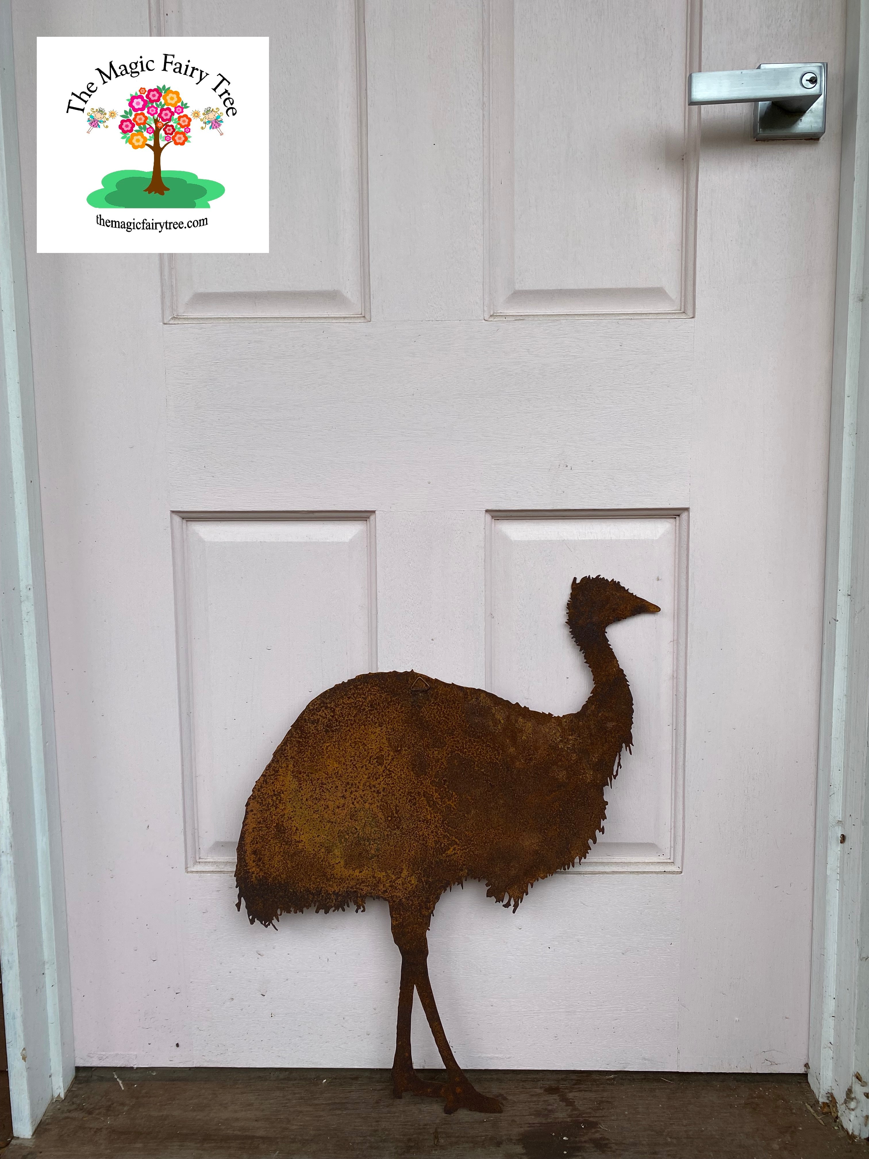 Rustic Metal Emu Wall Art Garden Plaque image 0