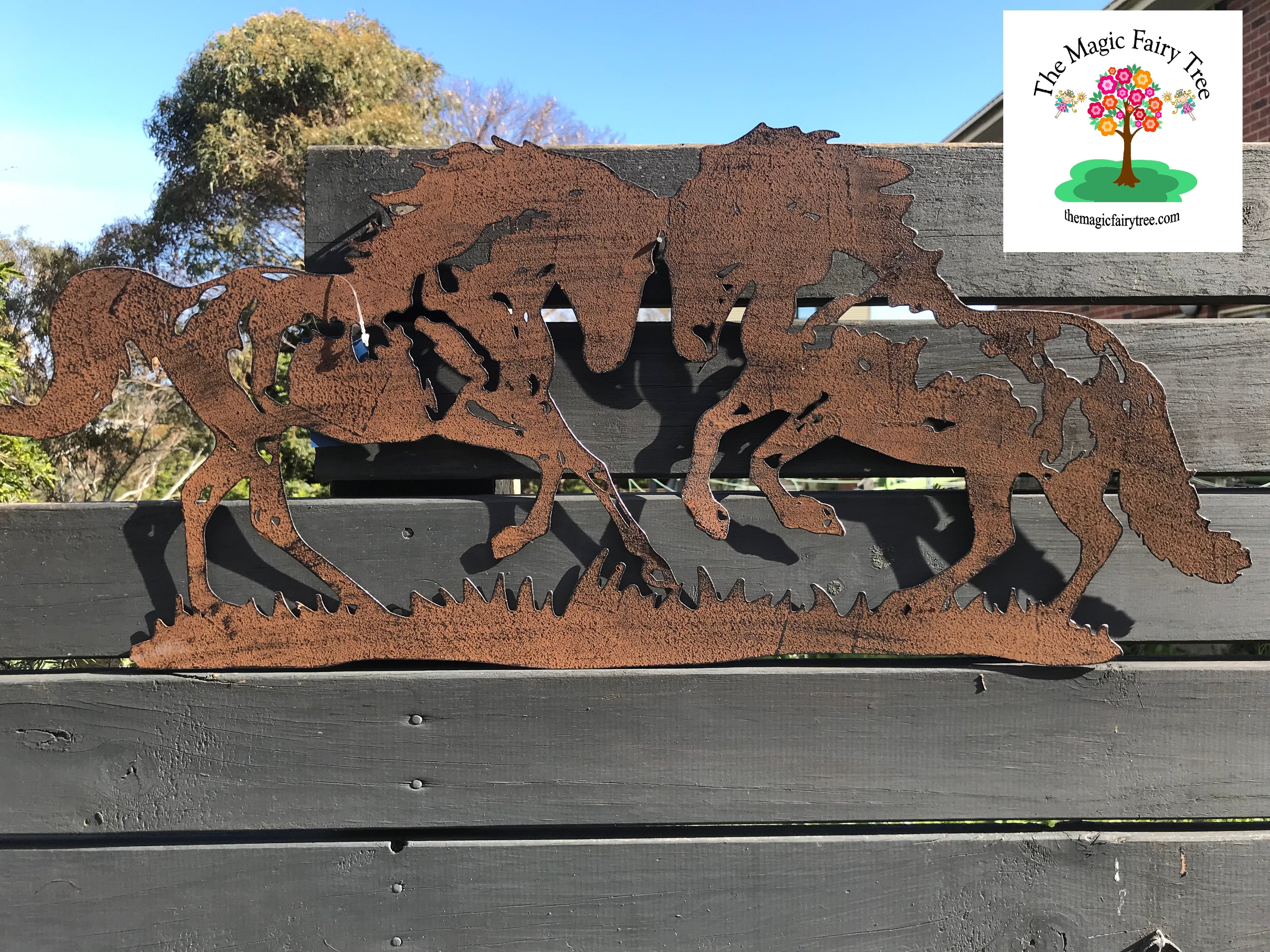 Two Horses Metal Wall Plaque image 0