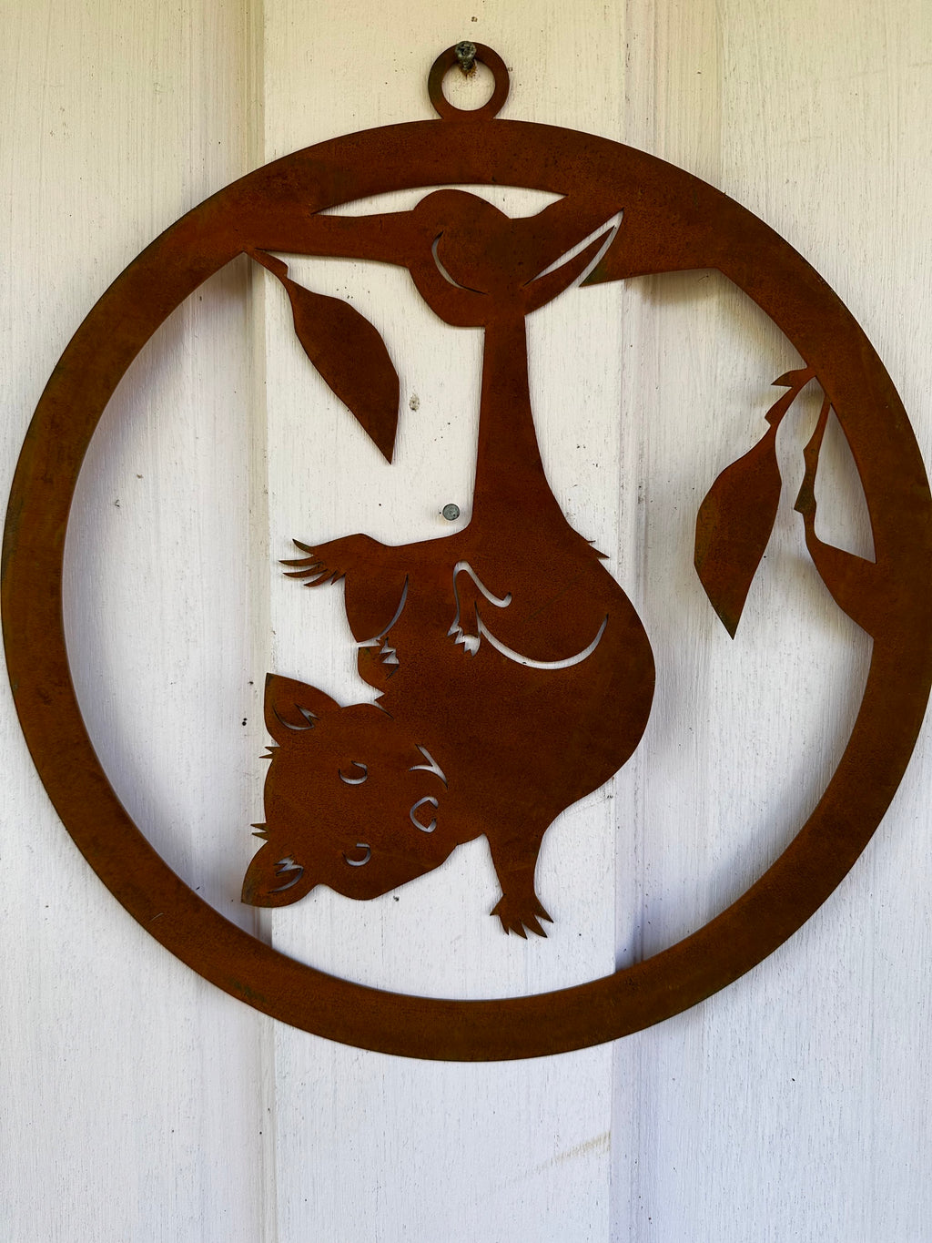 Possum corten ring wall art decor image 5