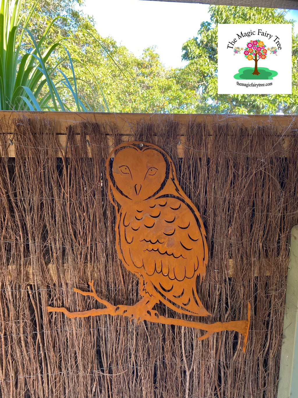 Barn Owl Fence Wall Art image 2