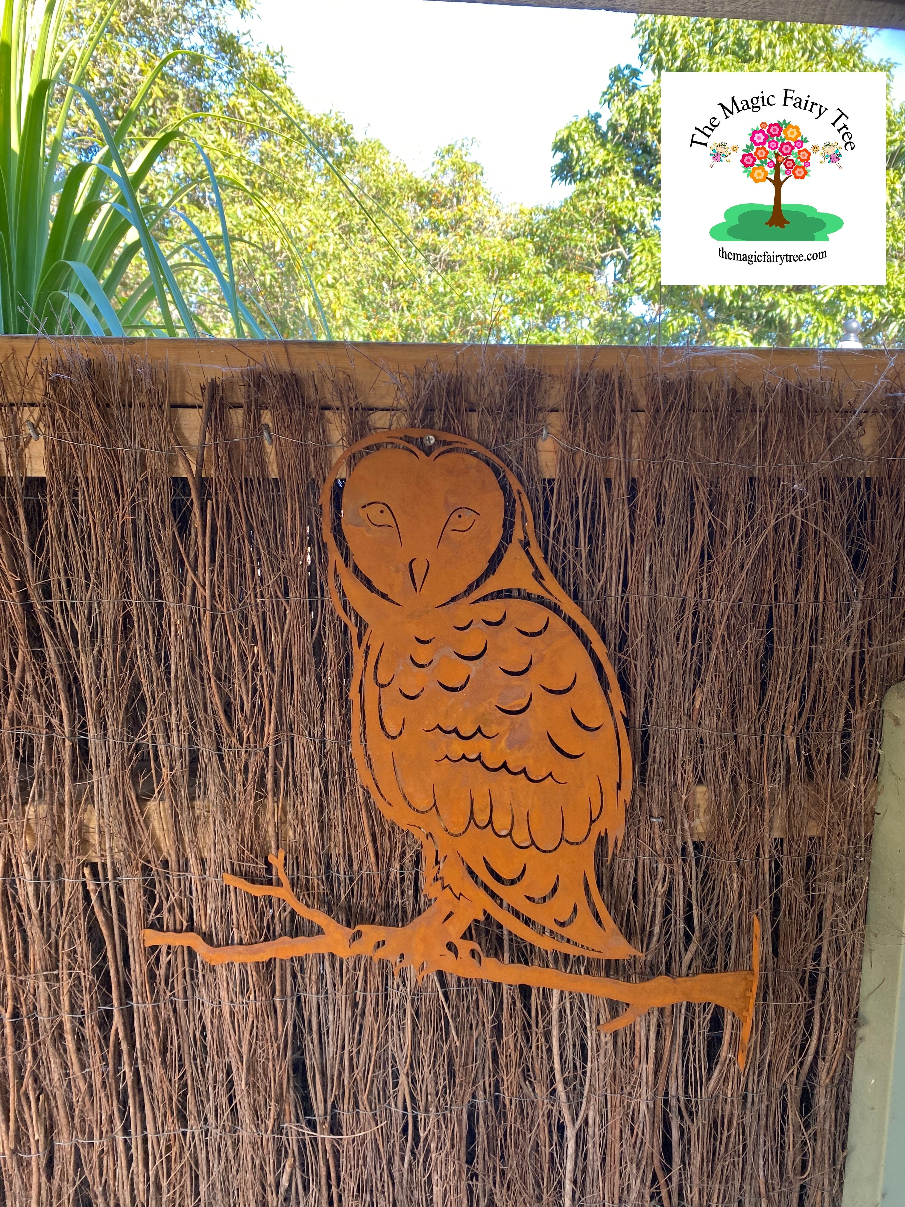 Barn Owl Fence Wall Art image 2
