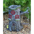 Home Sweet Stump - fairy house planter with opening door and swing image 0