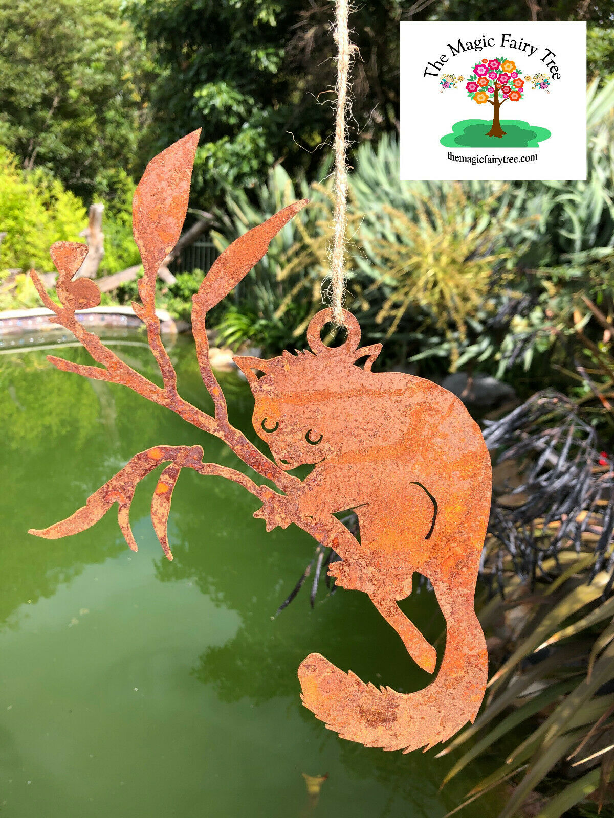 Rusty Ringtail Possum Wall Art Garden Plaque image 1