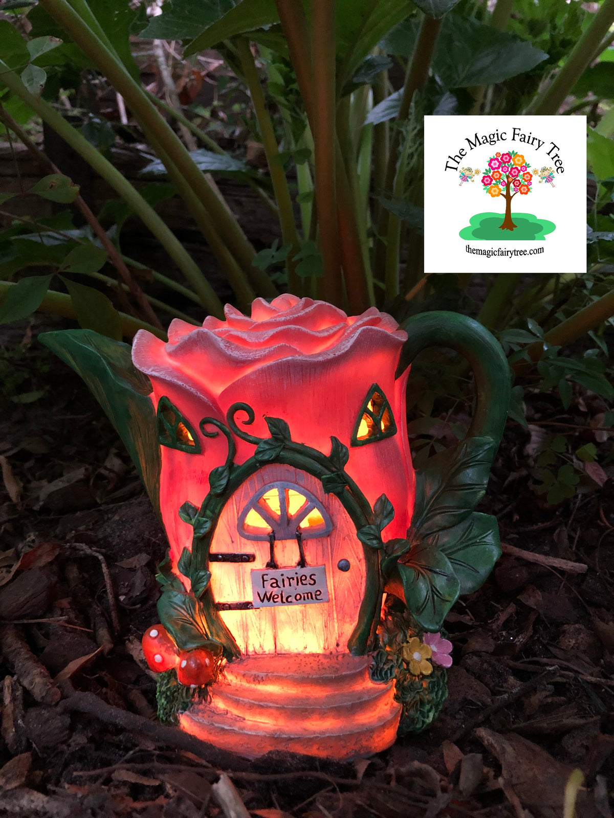 Solar Pink Rose Teapot House image 4