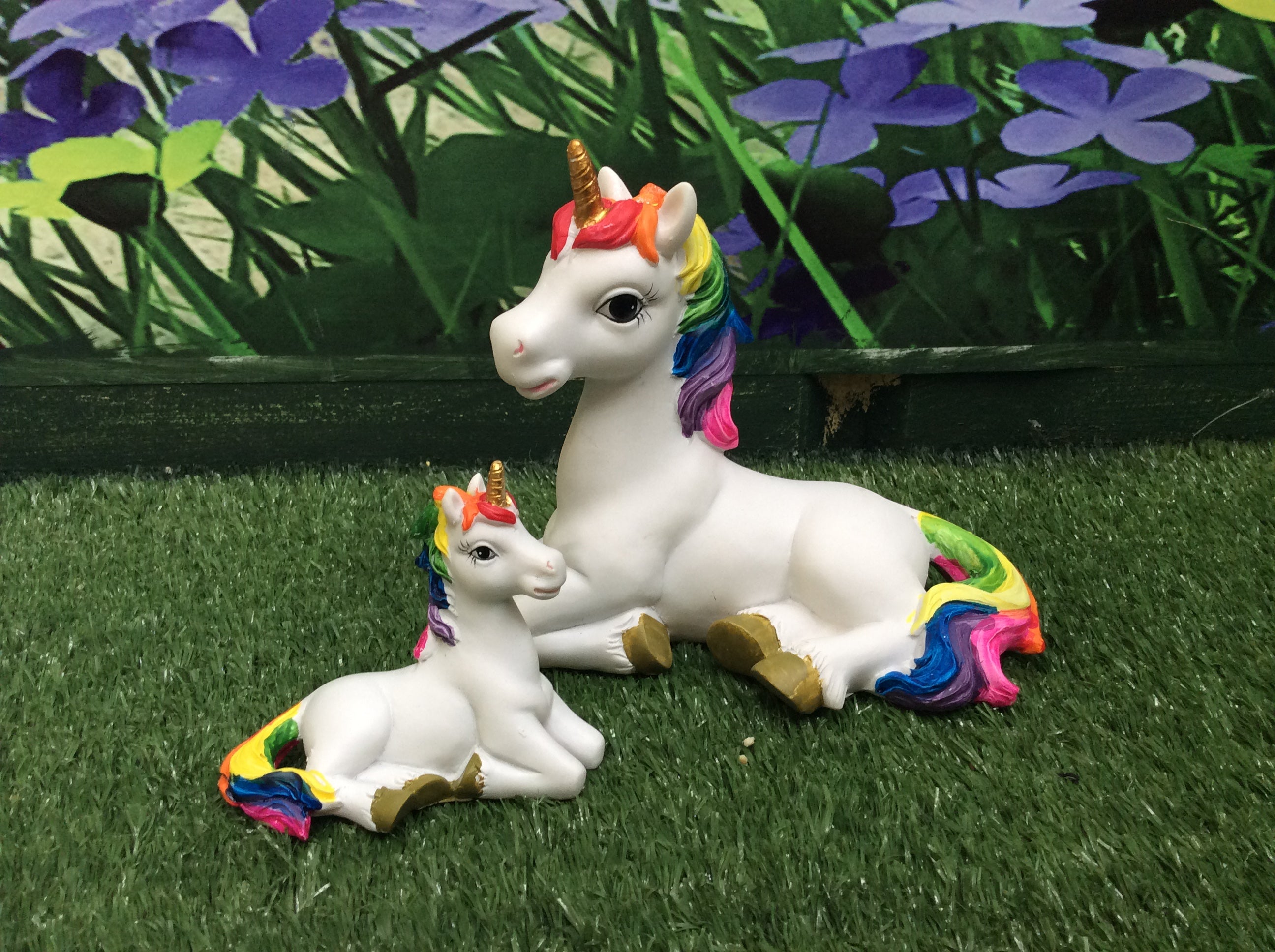 Rainbow unicorn figurine - 5cm, 10cm, 17cm image 2