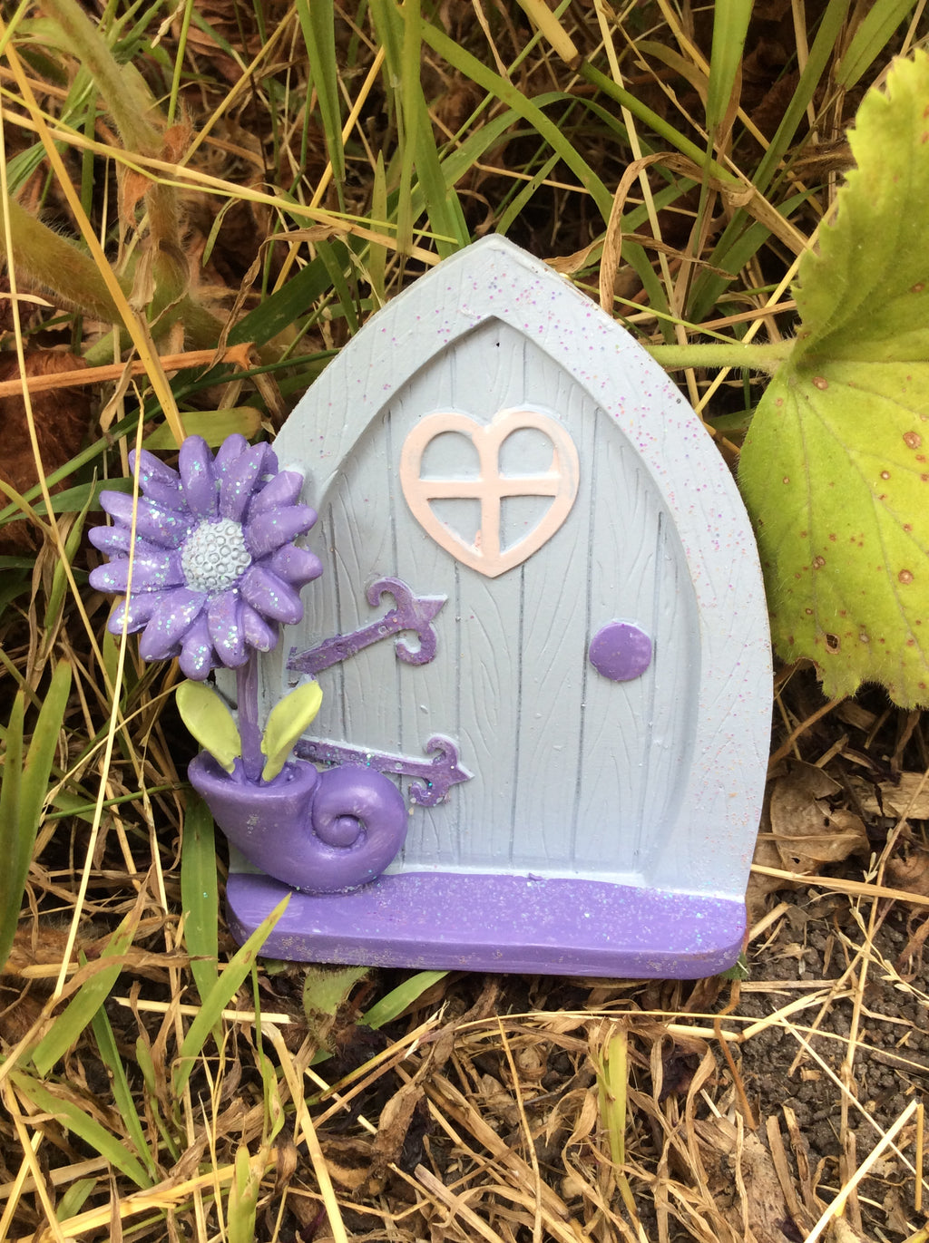 Lilac fairy door - arch - 10cm image 1