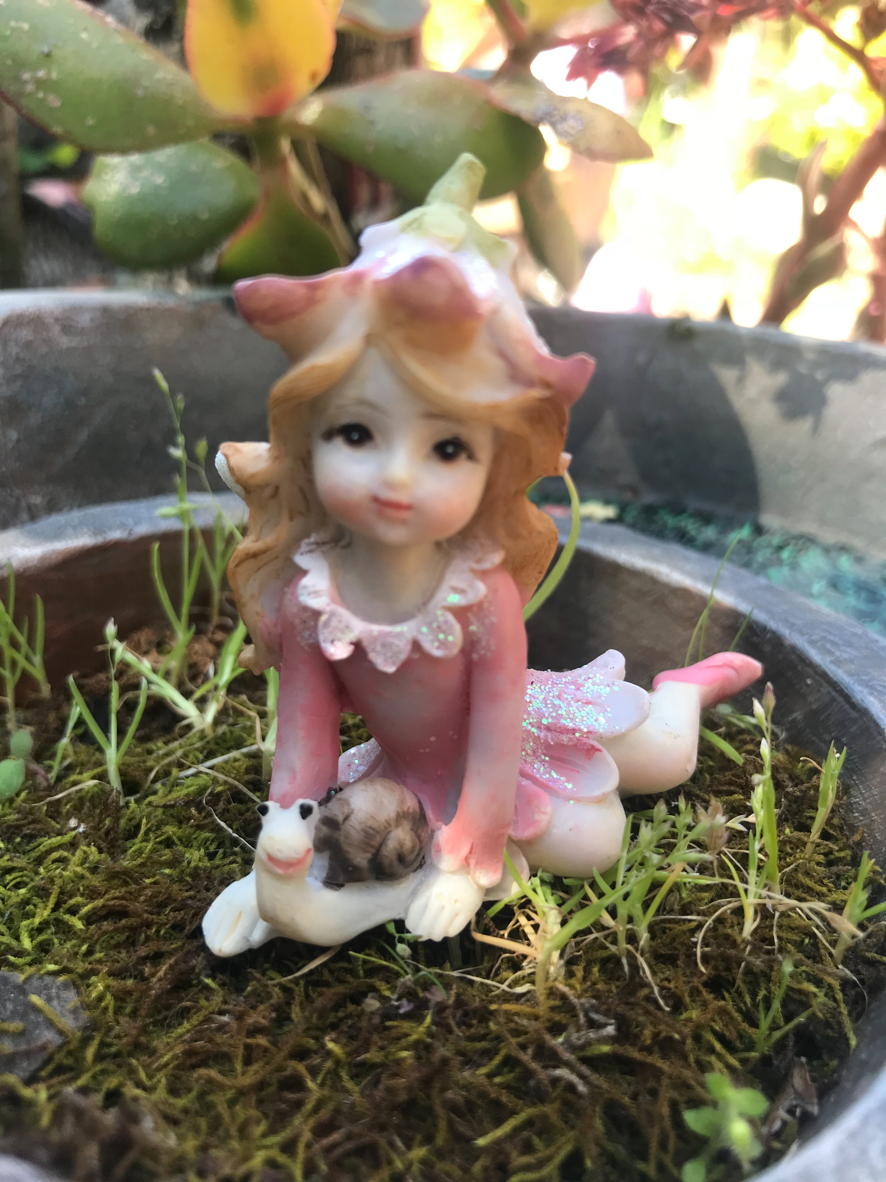 Flower Fairy Sitting Garden Fairy image 4