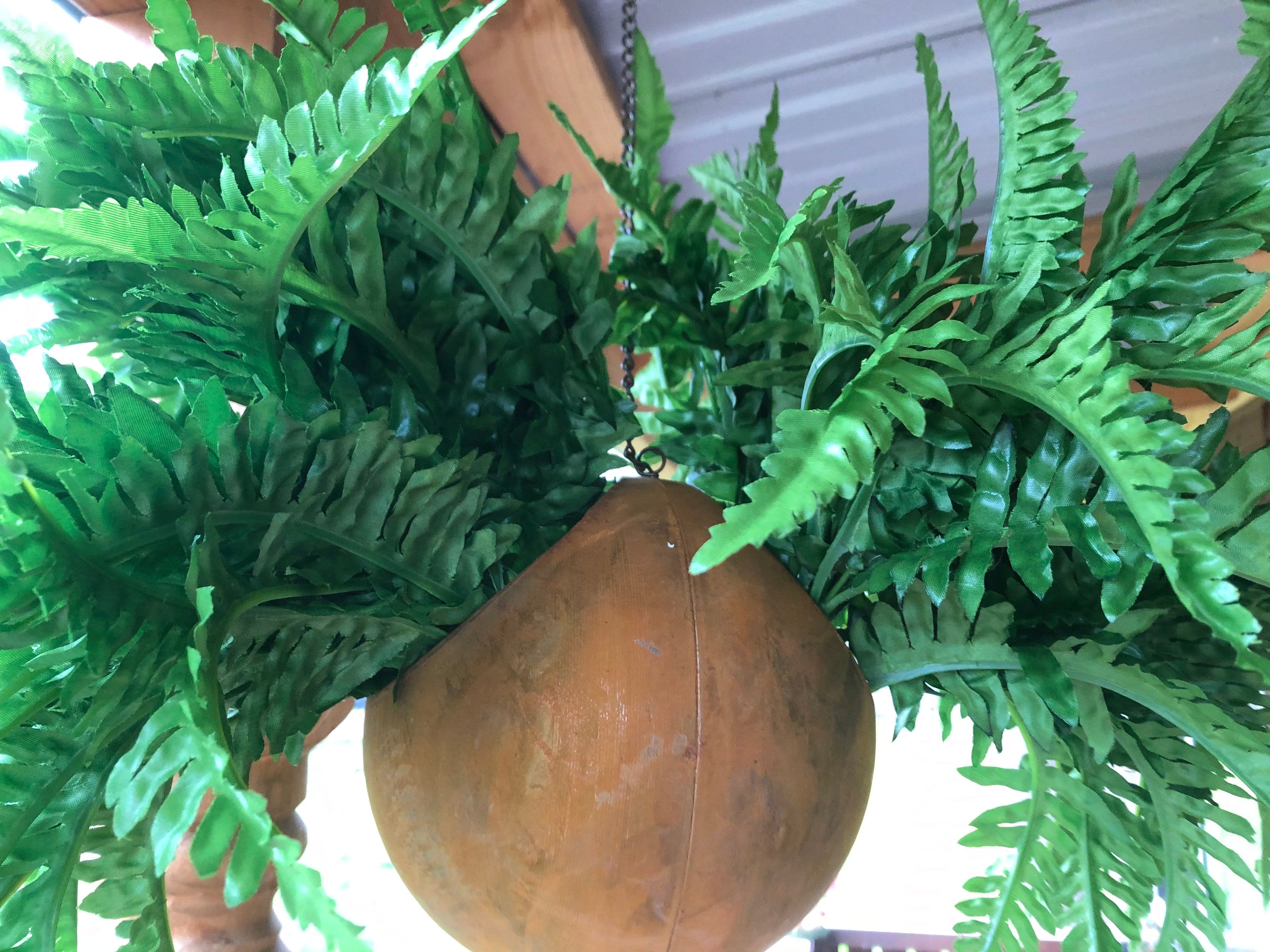 Rust Ball Hanging Planter image 3