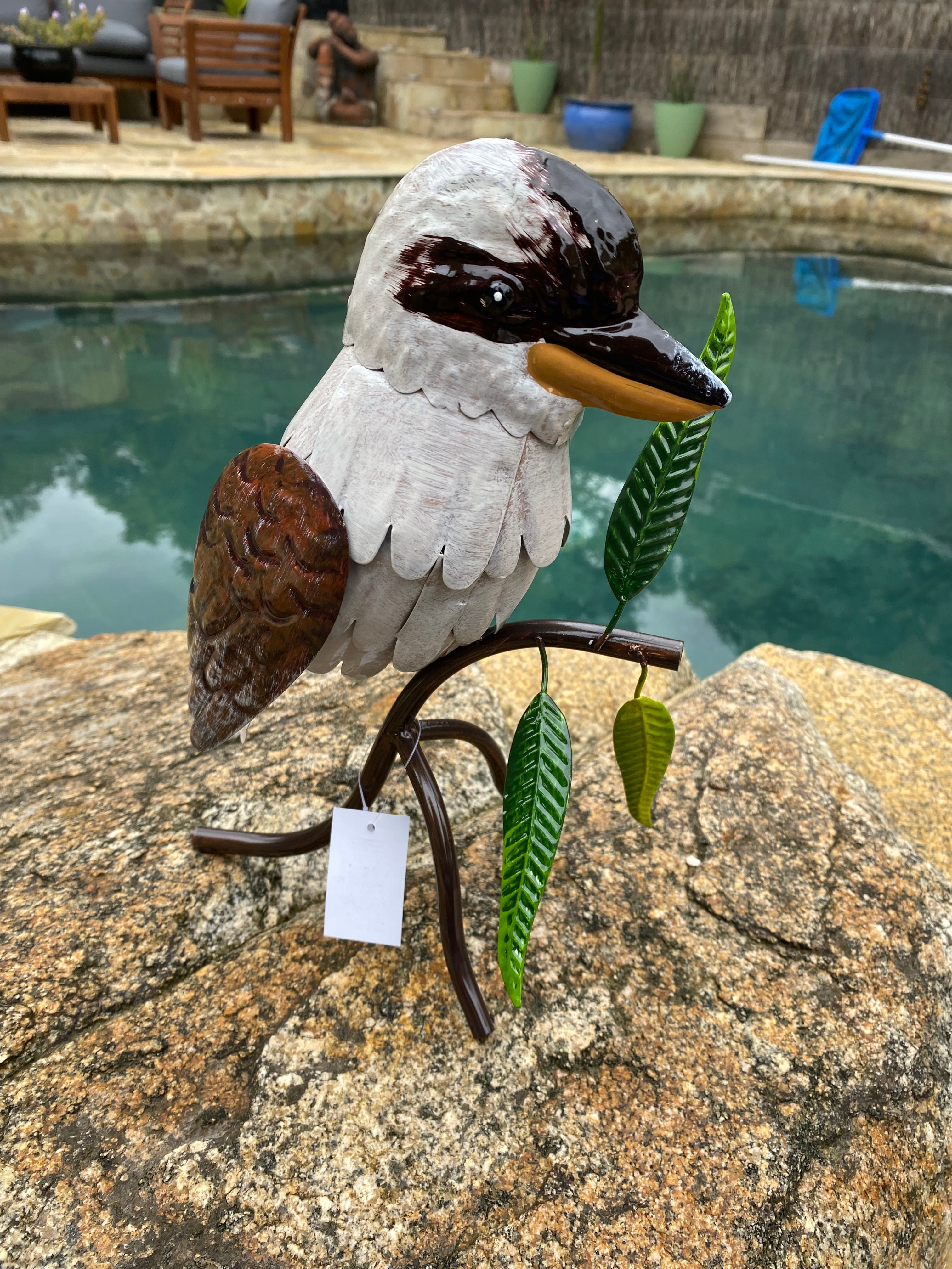 Kookaburra on a branch metal sculpture image 2
