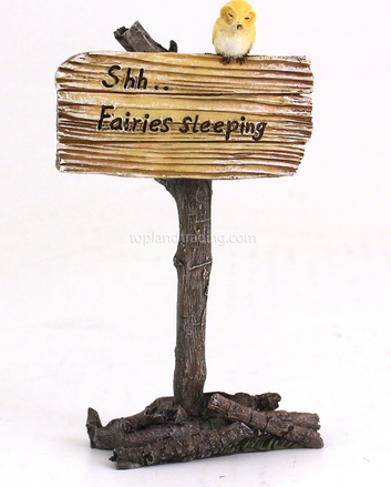 "Shhh .... Fairies Sleeping"  fairy garden sign image 3