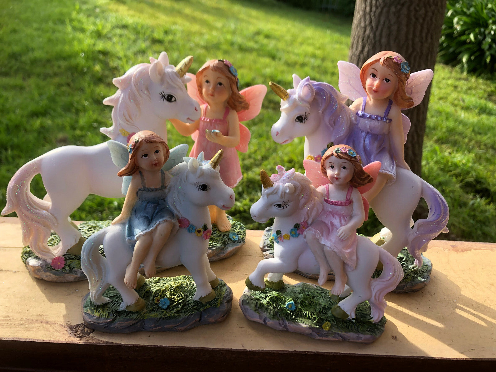 Fairy and unicorn friend figurines