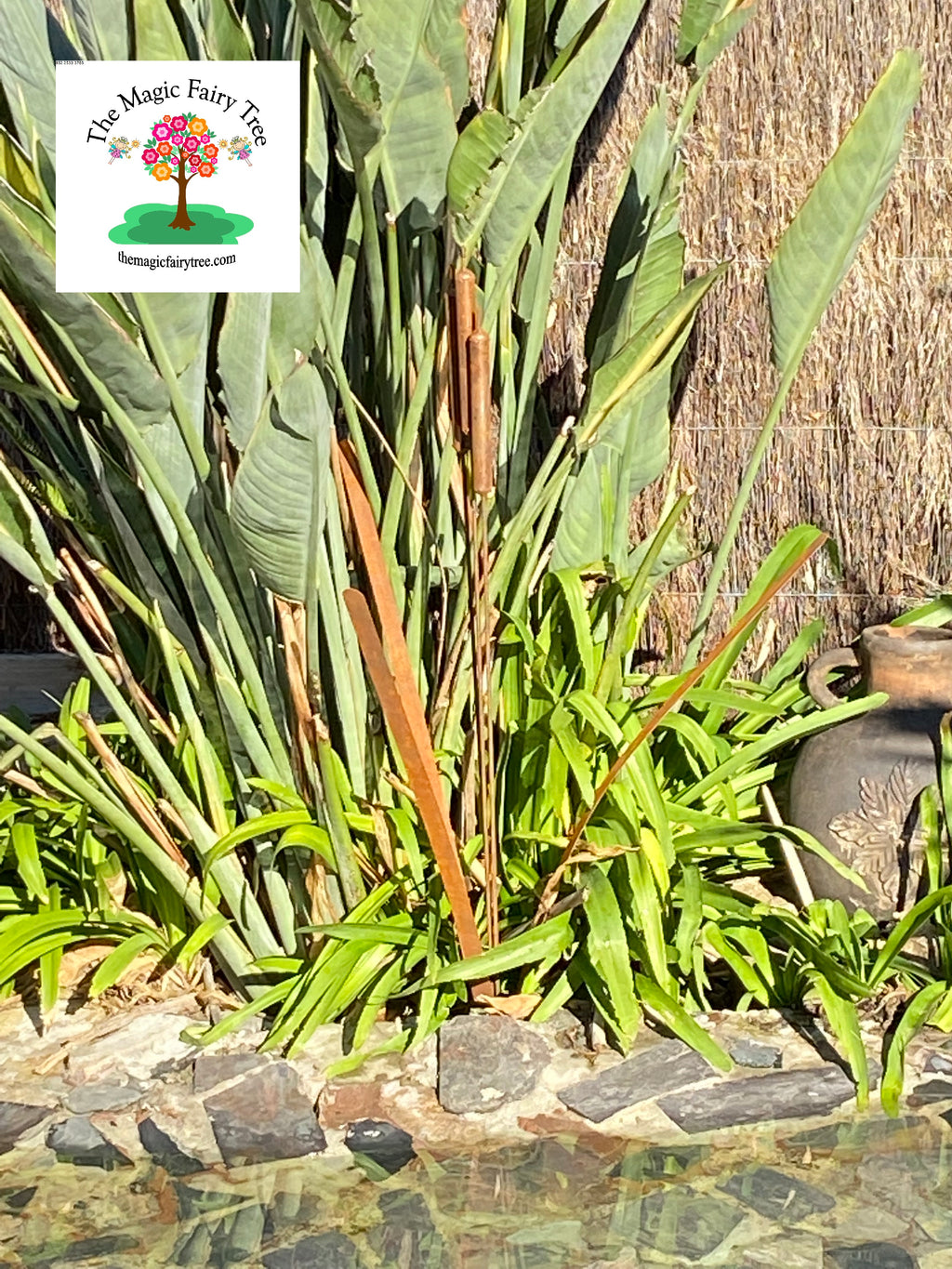 Metal Bulrushes Rustic Stakes image 7