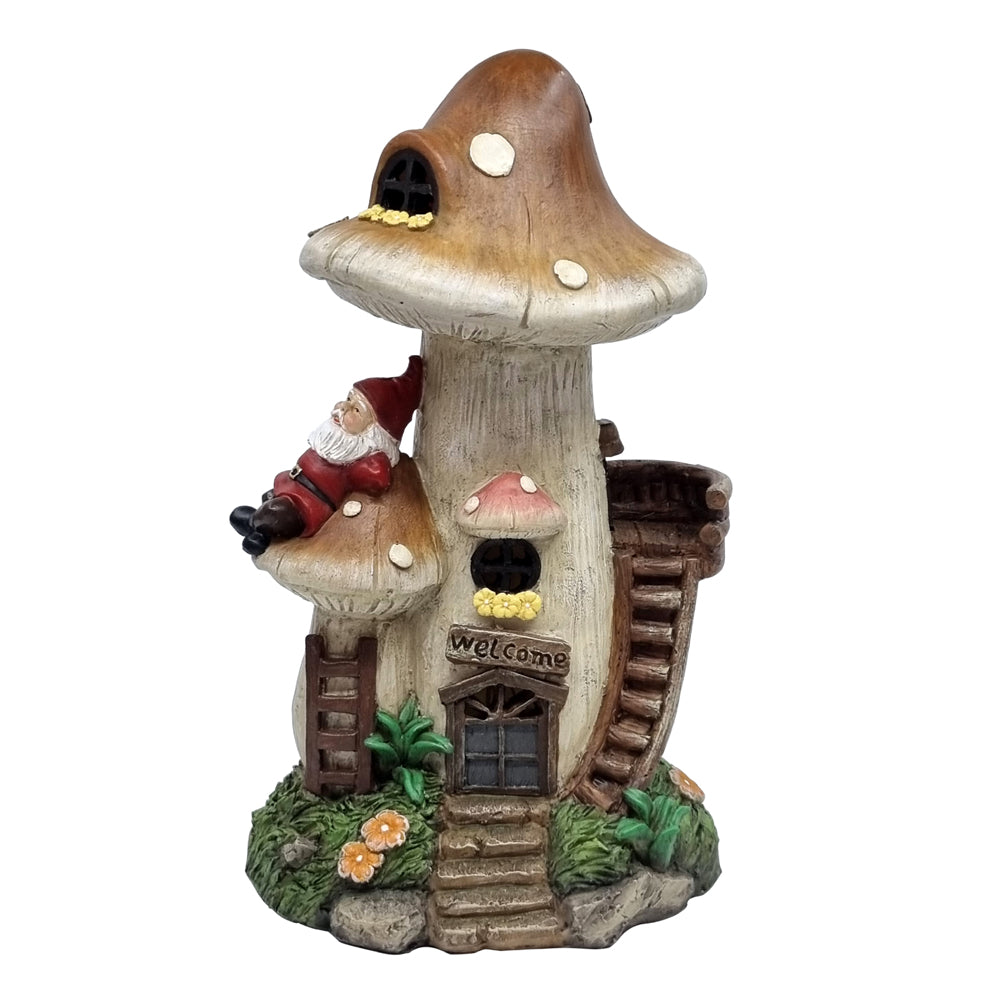 Solar mushroom gnome house
