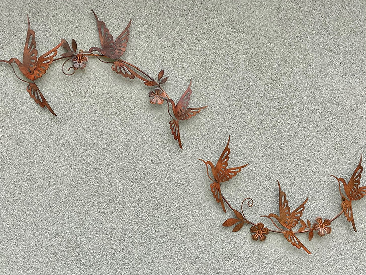 Metal Garland Wall Art - butterfly, dragonfly, bee, bird