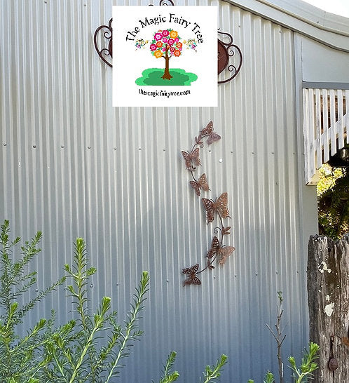 Metal Garland Wall Art - butterfly, dragonfly, bee, bird