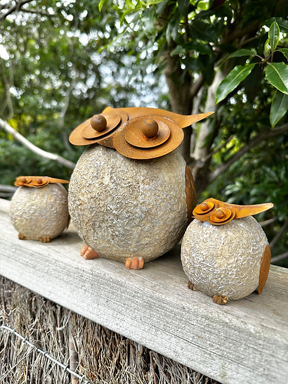 Resin and Rust Owl Set