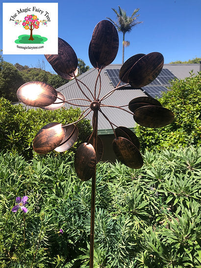 Petal Flower Metal Windmill