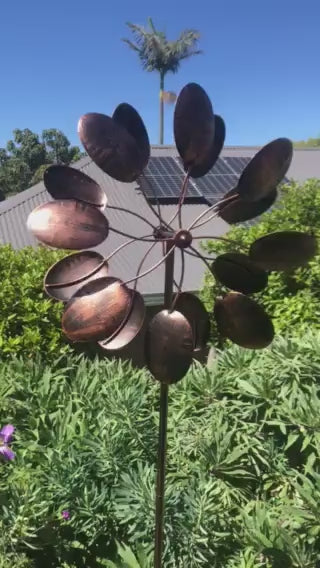 Petal Flower Metal Windmill